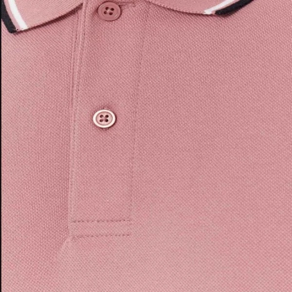 Solid T-Shirt with Polo Collar and Short Sleeves