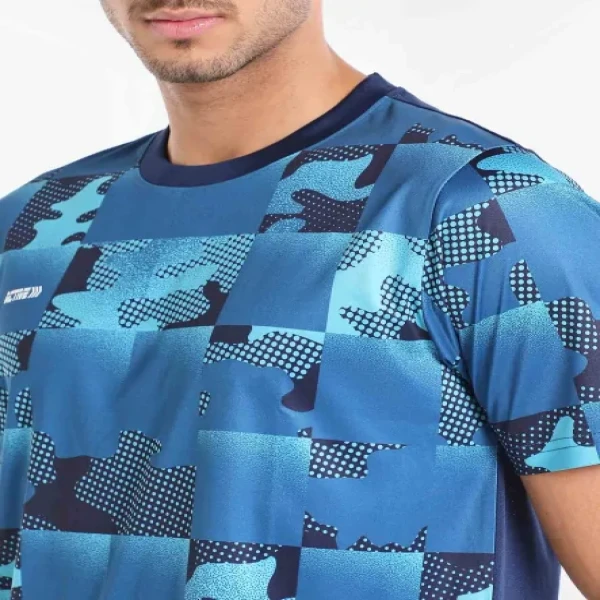 Camouflage Printed T-Shirt with Crew Neck & Short Sleeves
