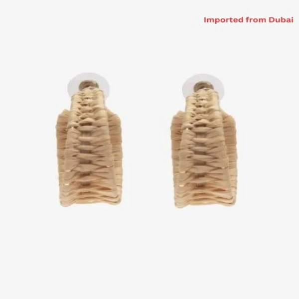 Woven Dangle Earrings Gold